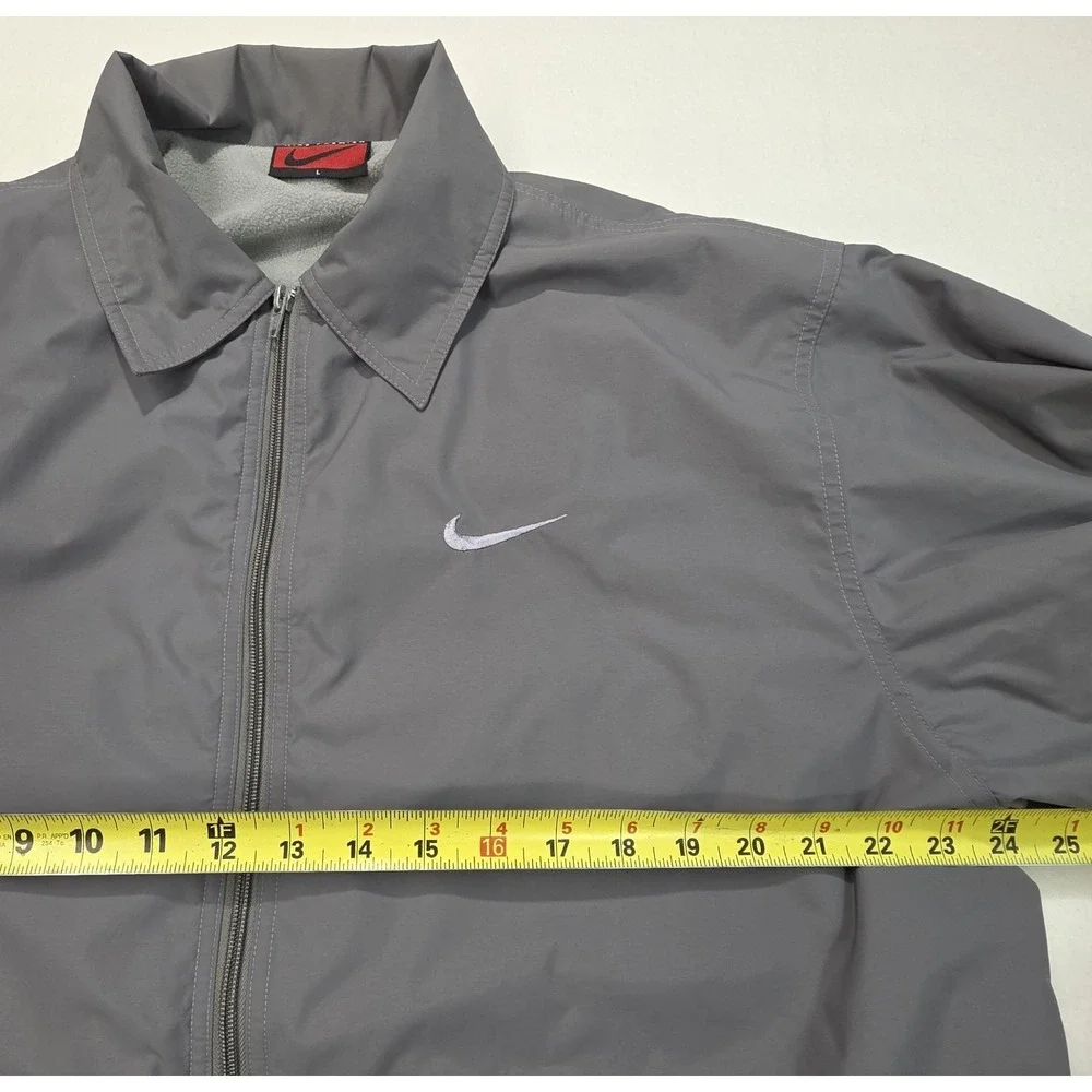 Vintage 90s Nike Jacket Womens L Fleece Lined‎ Pockets Embroidered Limited Use